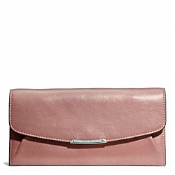 COACH MADISON SLIM ENVELOPE WALLET IN METALLIC LEATHER - ONE COLOR - F49604