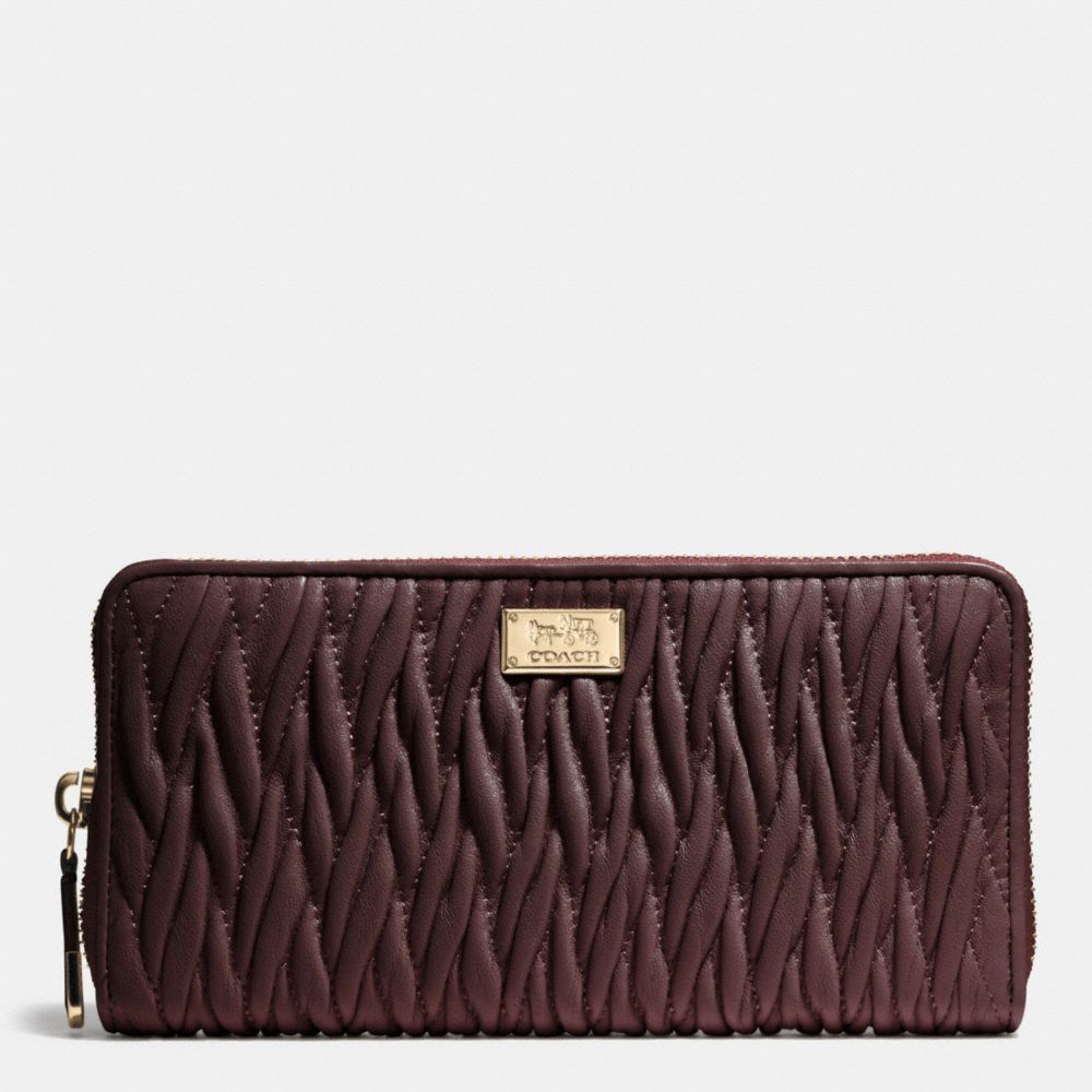 MADISON GATHERED TWIST ACCORDION ZIP WALLET - COACH f49609 - IMOXB