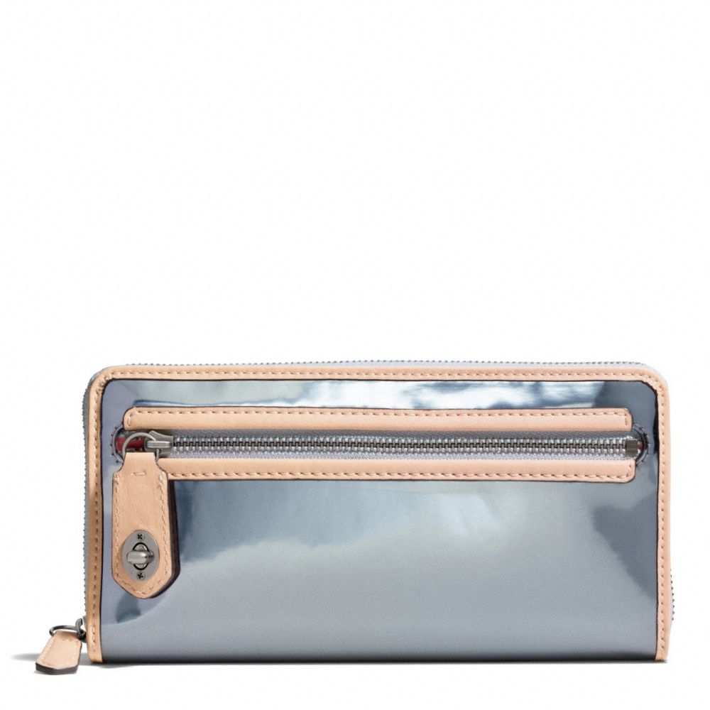 POPPY MIRROR METALLIC ACCORDION ZIP - COACH f49622 - 17874