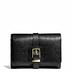 COACH BUCKLE COMPACT CLUTCH IN SAFFIANO LEATHER - ONE COLOR - F49669
