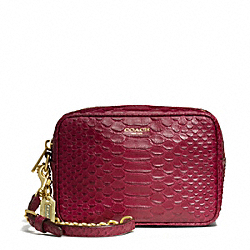 COACH FLIGHT WRISTLET IN PYTHON EMBOSSED LEATHER - ONE COLOR - F49696