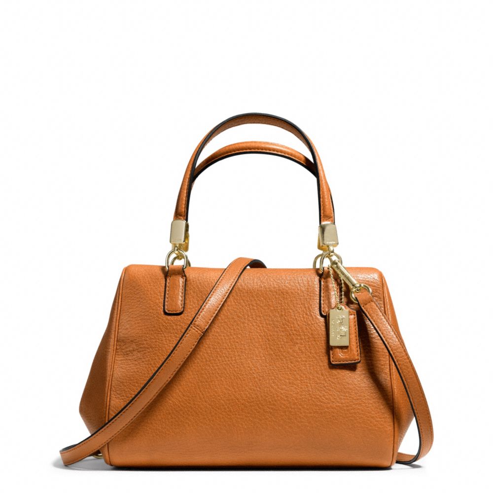 COACH MADISON LEATHER MINI SATCHEL - ONE COLOR - F49720