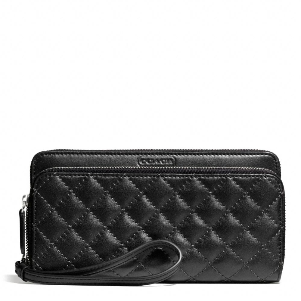 PARK QUILTED LEATHER DOUBLE ACCORDION ZIP - COACH f49870 - 18901