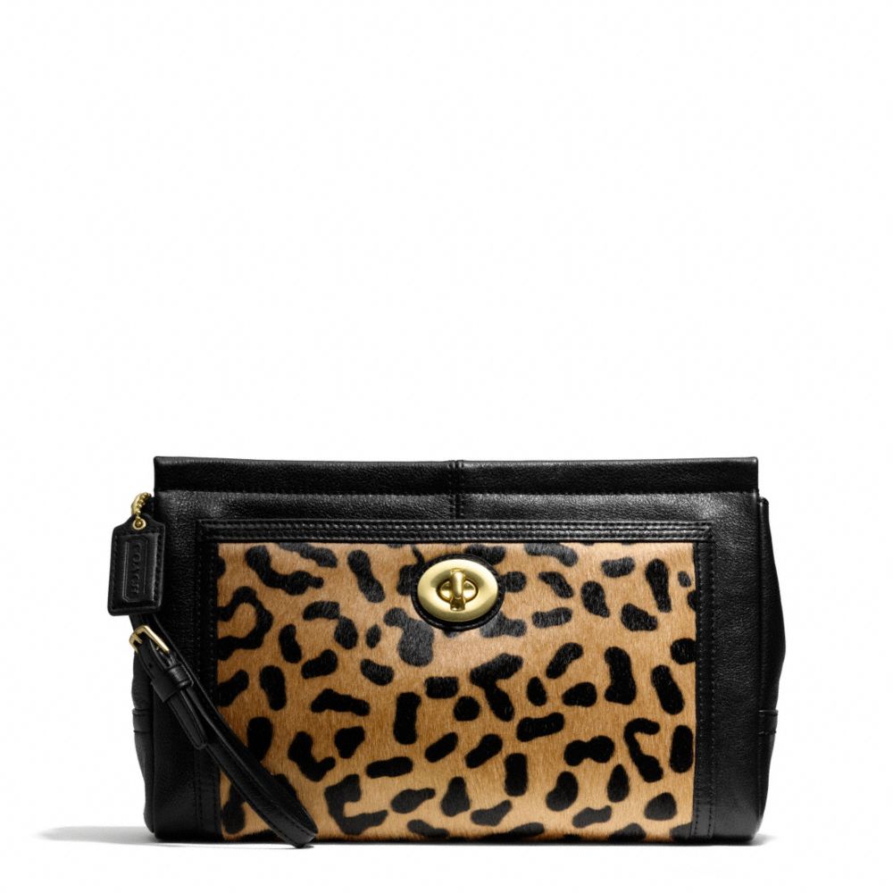 PARK HAIRCALF LARGE CLUTCH - COACH f49871 - 18828