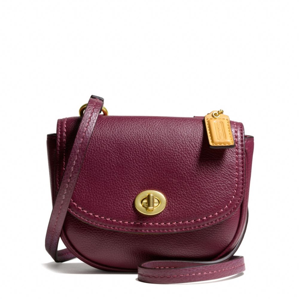 PARK LEATHER MINI CROSSBODY - COACH f49872 - BRASS/BURGUNDY