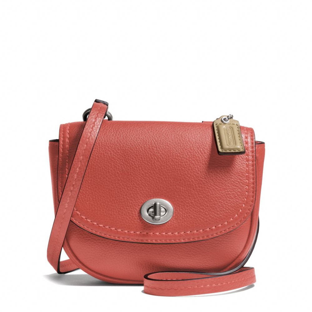 COACH PARK LEATHER MINI CROSSBODY - SILVER/SIENNA - F49872