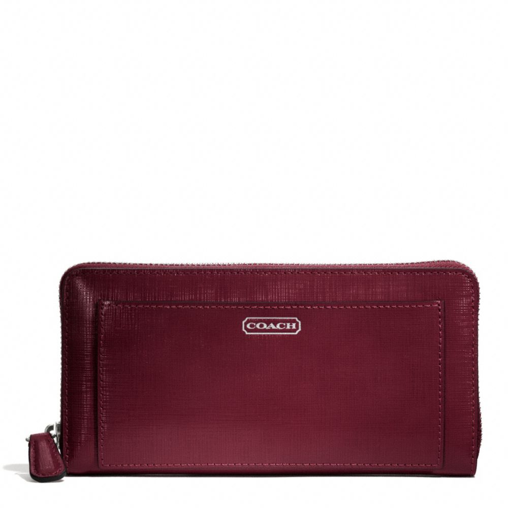 burgundy coach wristlets