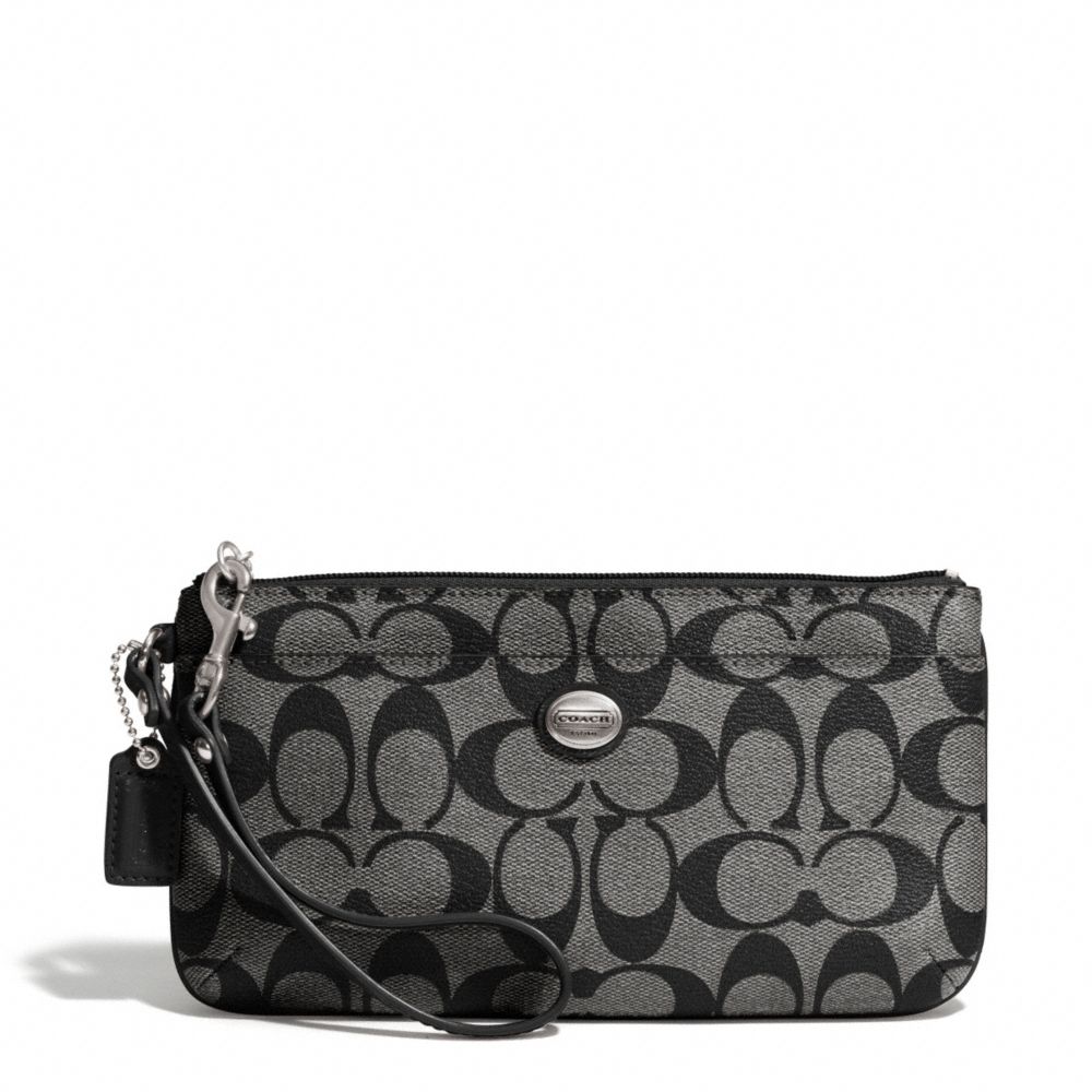 PEYTON SIGNATURE GO-GO WRISTLET - COACH f49965 - SILVER/BLACK/WHITE/BLACK