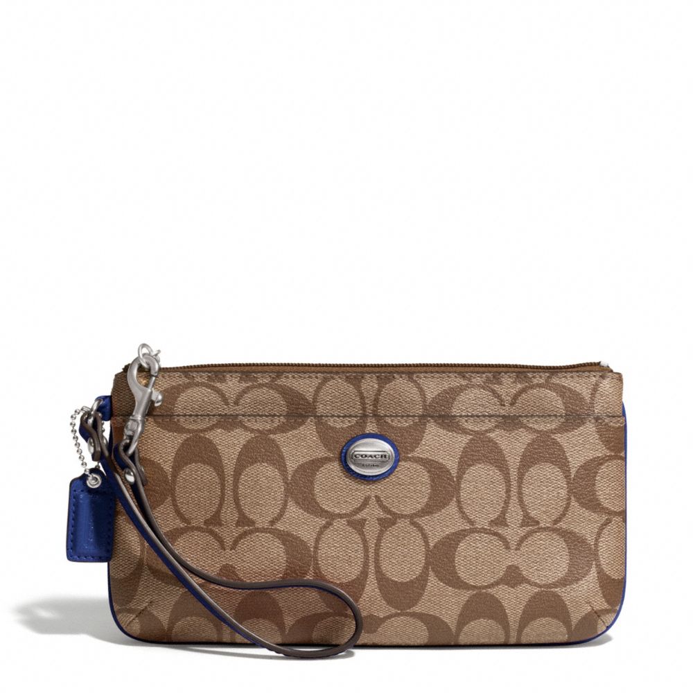 PEYTON SIGNATURE GO-GO WRISTLET - COACH f49965 - SILVER/KHAKI/NAVY