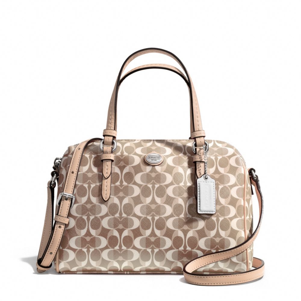 COACH PEYTON DREAM C BENNETT MINI SATCHEL - SILVER/LIGHT KHAKI/TAN - F50093