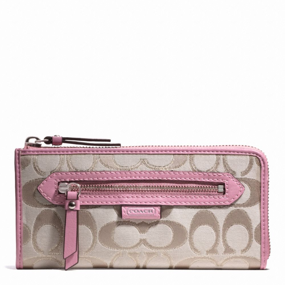 DAISY OUTLINE SIGNATURE METALLIC SLIM ZIP - COACH f50113 - 18692