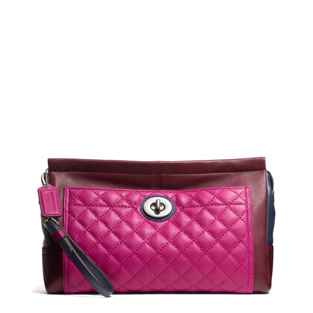 PARK QUILTED LEATHER LARGE CLUTCH - COACH f50147 - 18907