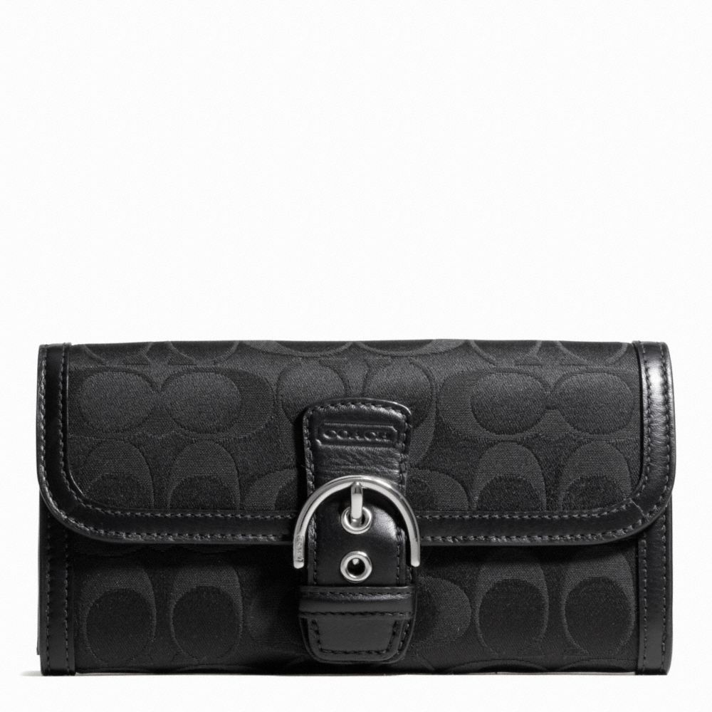 CAMPBELL SIGNATURE BUCKLE SLIM ENVELOPE - COACH f50149 - 18596