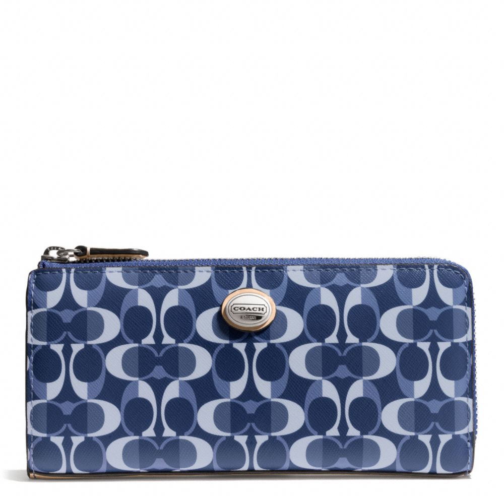 PEYTON DREAM C SLIM ZIP - COACH f50150 - SILVER/DENIM/TAN