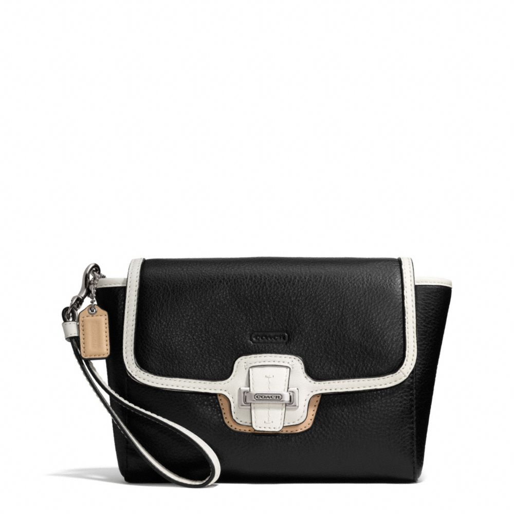 TAYLOR SPECTATOR LEATHER FLAP CLUTCH - COACH f50157 - 26841