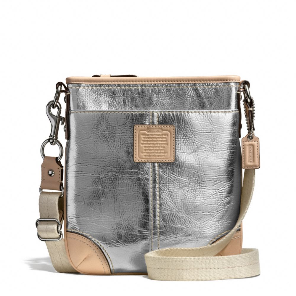 METALLIC SWINGPACK - COACH f50168 - SILVER/SILVER