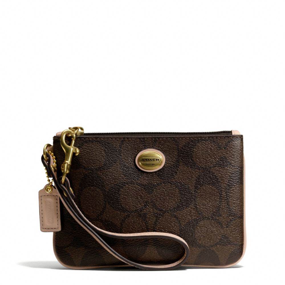 COACH PEYTON SIGNATURE SMALL WALLET - ONE COLOR - F50182