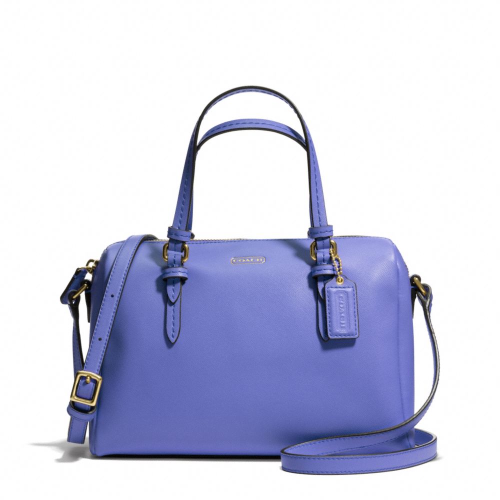 PEYTON BENNETT MINI SATCHEL - COACH f50430 - BRASS/PORCELAIN BLUE