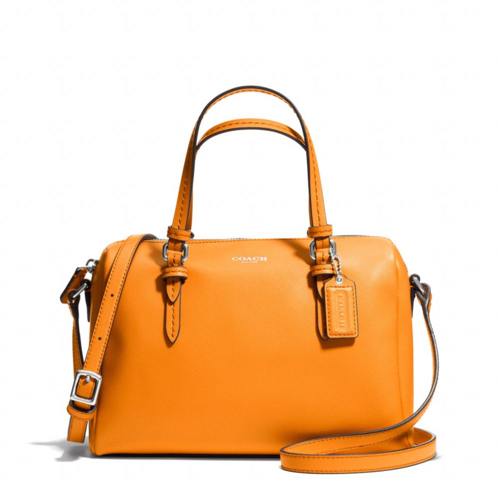 COACH PEYTON BENNETT MINI SATCHEL - SILVER/TANGERINE - F50430