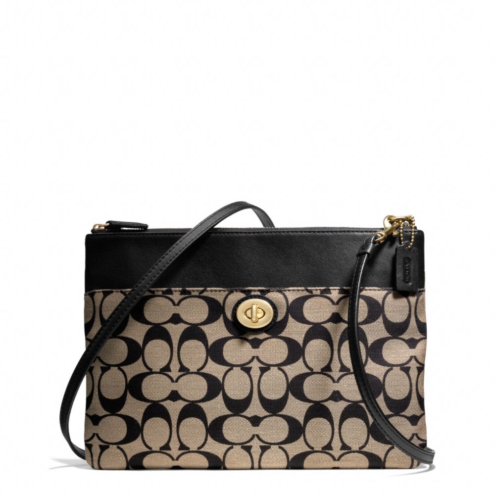 PRINTED SIGNATURE TURNLOCK CROSSBODY - COACH F50494 - 32181