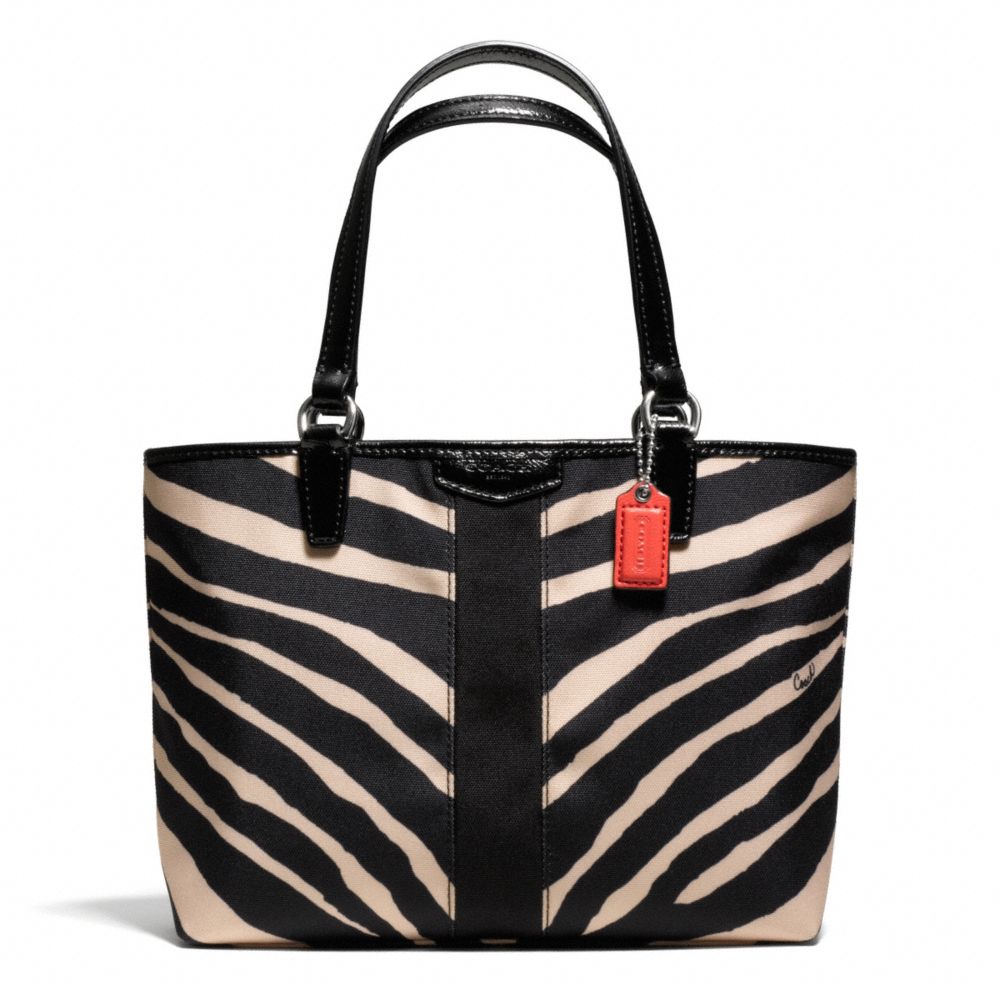 SIGNATURE ZEBRA PRINT TOP HANDLE TOTE - COACH f50643 - 27866