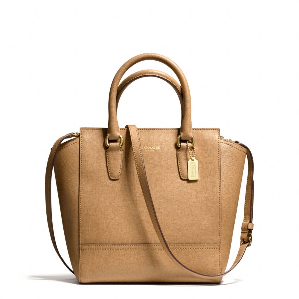 SAFFIANO LEATHER MINI TANNER - COACH f50707 - BRASS/TOFFEE