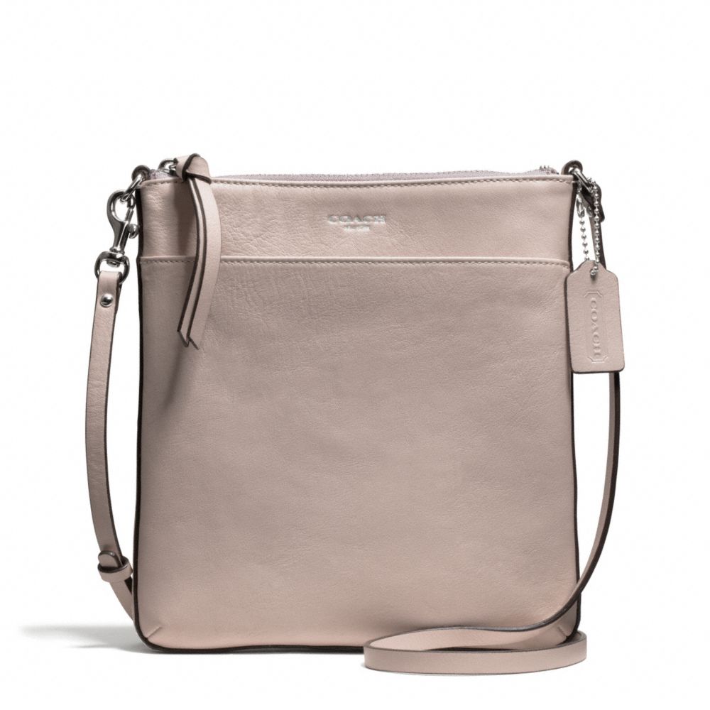 COACH BLEECKER LEATHER NORTH/SOUTH SWINGPACK - SILVER/GREY BIRCH - F50805