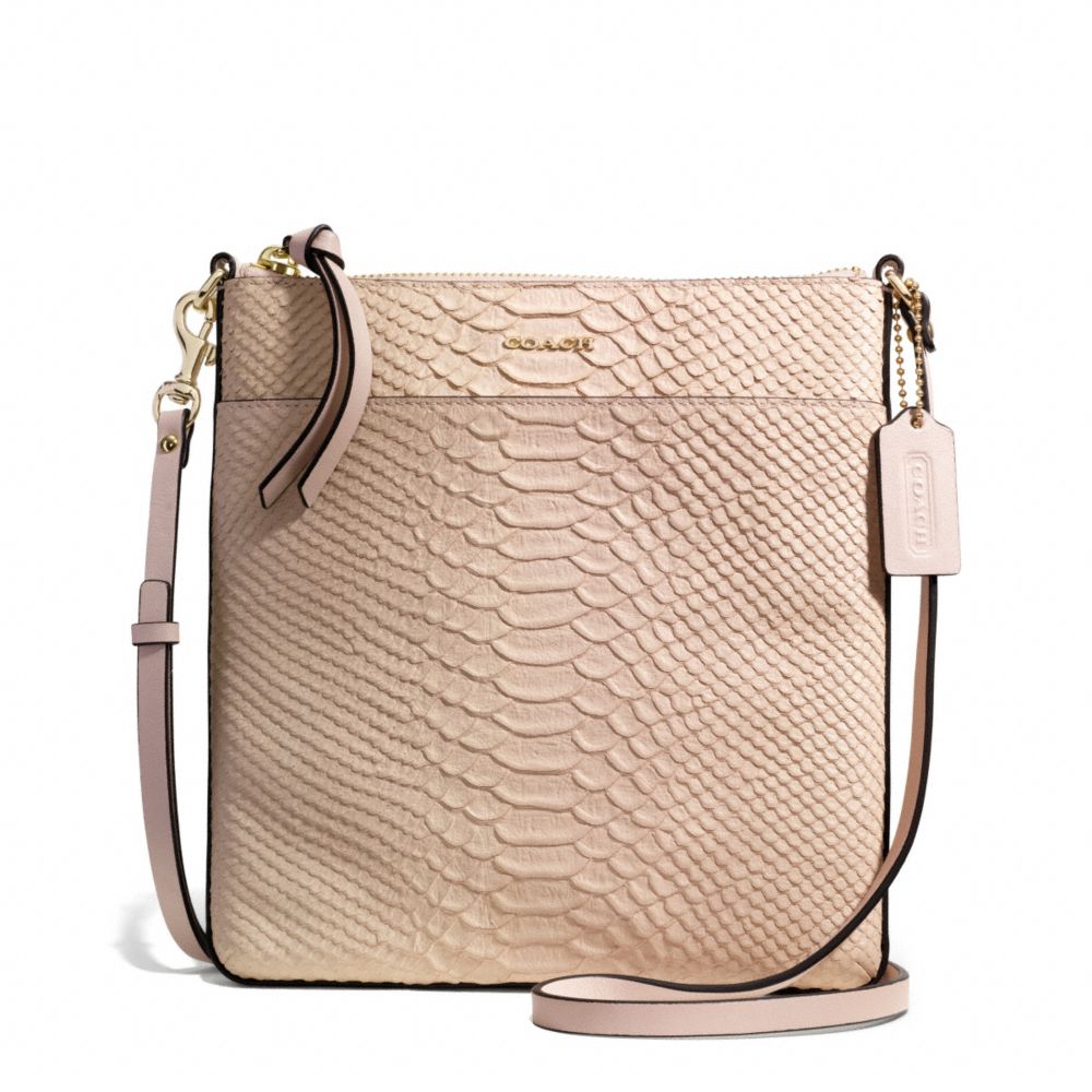 MADISON BONDED LEATHER NORTH/SOUTH SWINGPACK - COACH f50829 - LIGHT GOLD/BLUSH