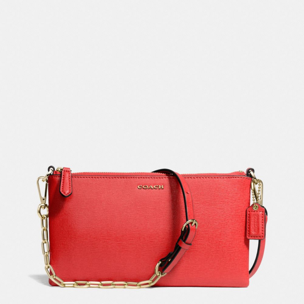 KYLIE CROSSBODY IN SAFFIANO LEATHER - COACH f50839 -  LIGHT GOLD/LOVE RED