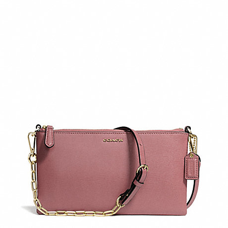 COACH KYLIE SAFFIANO LEATHER CROSSBODY - LIGHT GOLD/ROUGE - f50839