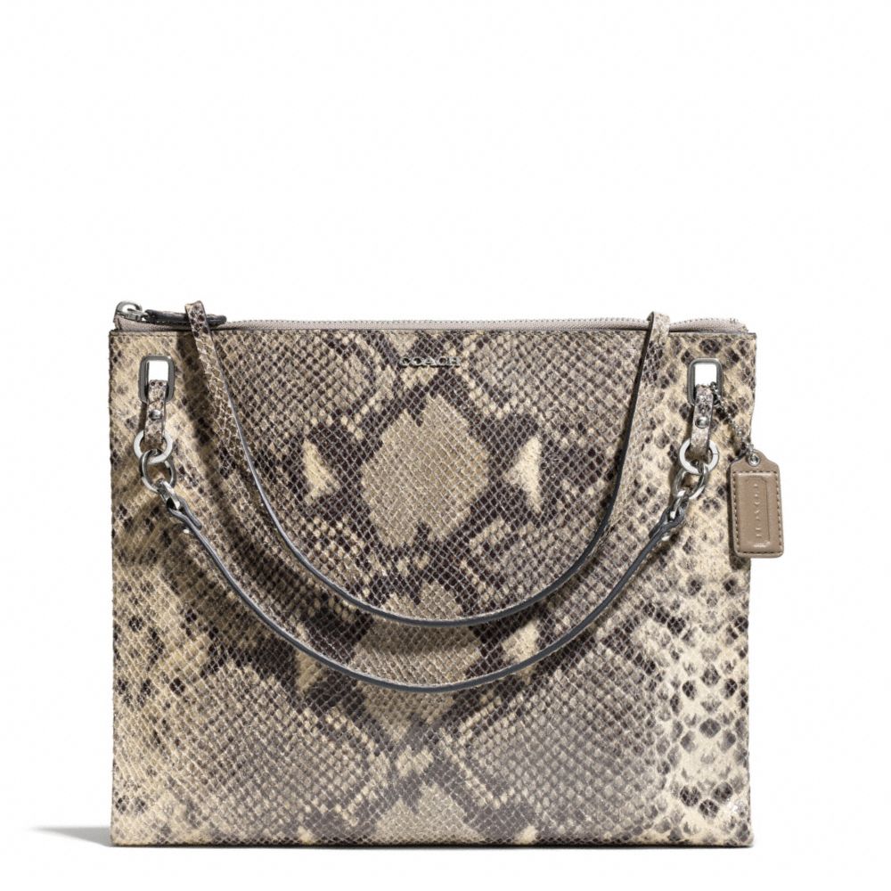 COACH MADISON EMBOSSED PYTHON CONVERTIBLE HIPPIE - SILVER/MULTICOLOR - F51085