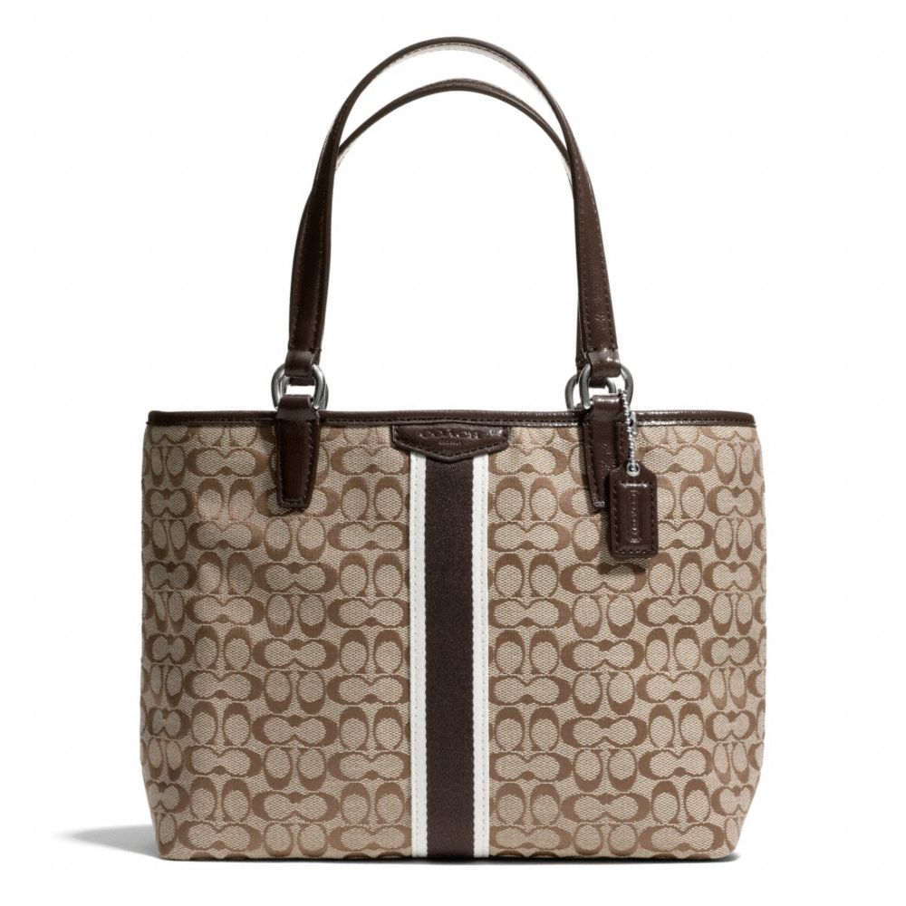 SIGNATURE STRIPE 6CM TOP HANDLE TOTE - COACH f51162 - 27877