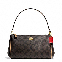 COACH PEYTON SIGNATURE TOP HANDLE POUCH - ONE COLOR - F51185