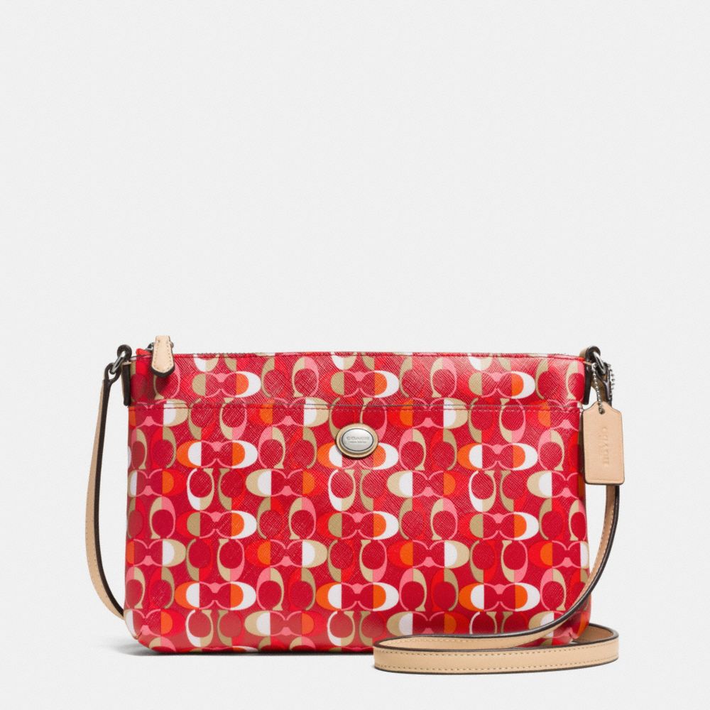 COACH PEYTON DREAM C BRINN EAST/WEST SWINGPACK - SILVER/VERMILLION MULIGHTICOLOR - F51216