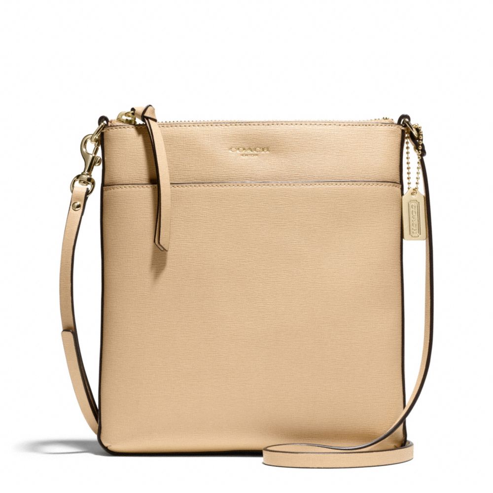 NORTH/SOUTH SWINGPACK IN SAFFIANO LEATHER - COACH f51313 -  LIGHT GOLD/TAN