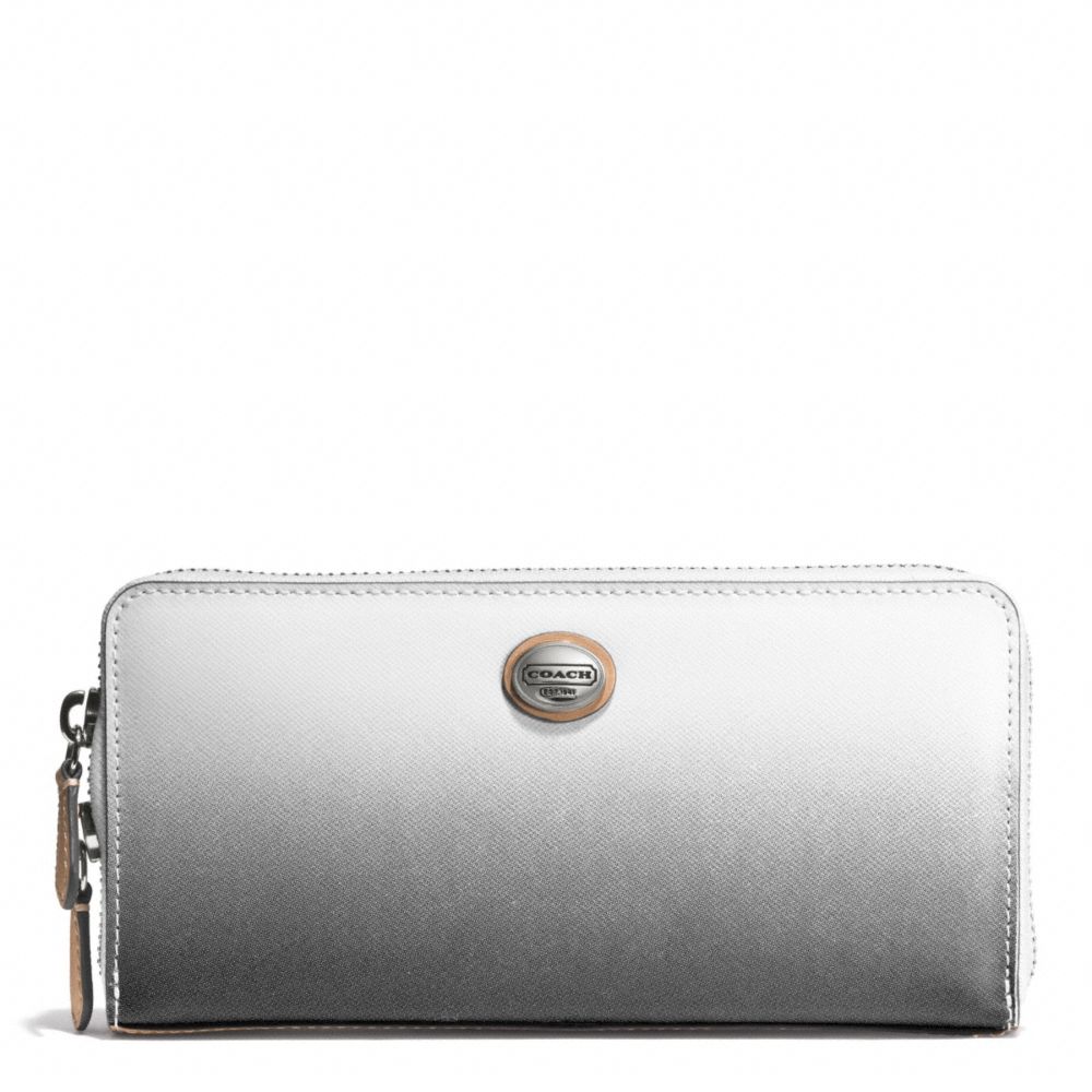 PEYTON OMBRE ACCORDION ZIP WALLET - COACH f51382 - SILVER/CHARCOAL