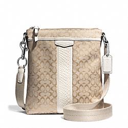 COACH SIGNATURE STRIPE SNAKE NORTH/SOUTH SWINGPACK - ONE COLOR - F51387