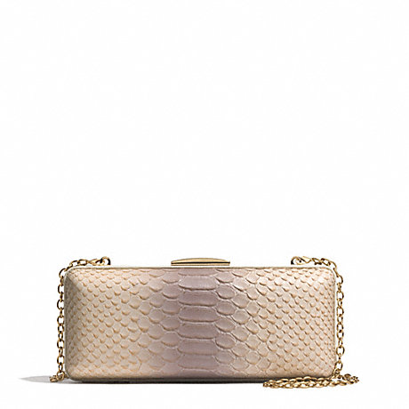 COACH MADISON PYTHON EMBOSSED PINNACLE MINAUDIERE - LIGHT GOLD/NEUTRAL PINK - f51550
