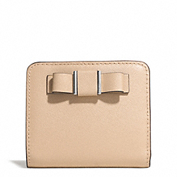 DARCY BOW SMALL WALLET - COACH f51671 - SILVER/SAND