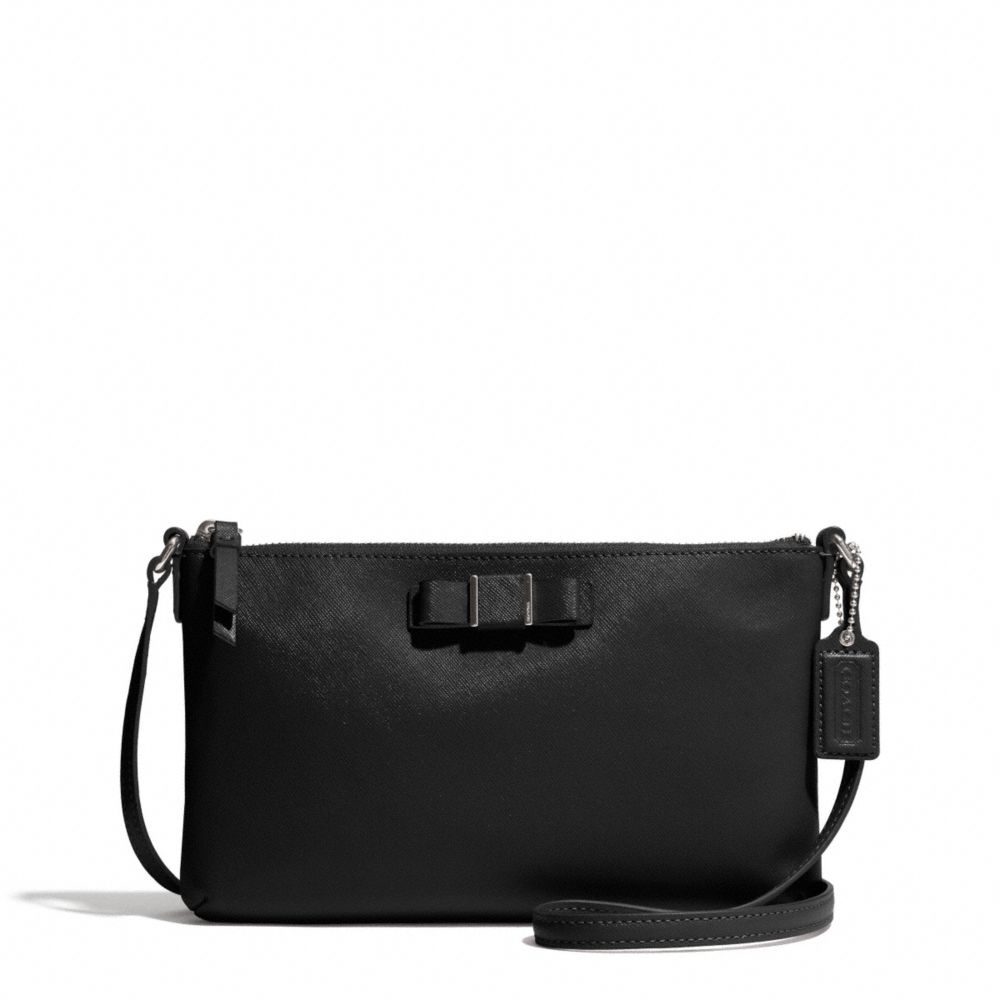 DARCY BOW EAST/WEST SWINGPACK - COACH f51858 - SILVER/BLACK