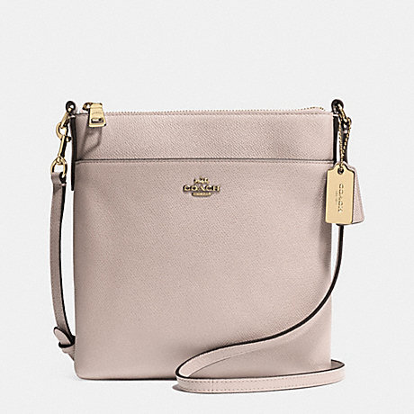 COACH NORTH/SOUTH SWINGPACK IN EMBOSSED TEXTURED LEATHER - LIGHT GOLD/GREY BIRCH - f52348