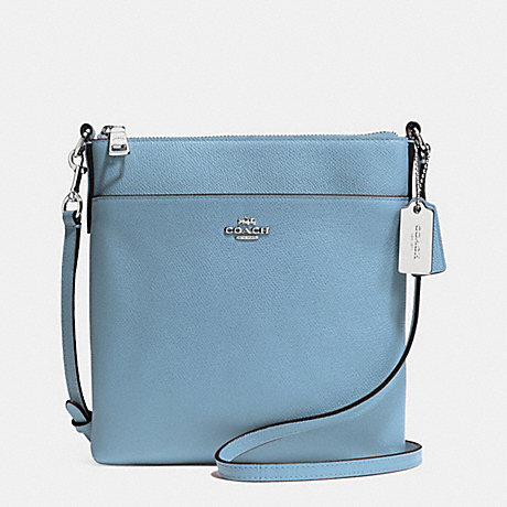 COACH NORTH/SOUTH SWINGPACK IN EMBOSSED TEXTURED LEATHER - SILVER/CORNFLOWER - f52348