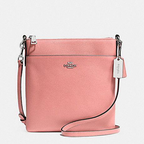 COACH COURIER CROSSBODY IN CROSSGRAIN LEATHER -  SILVER/PINK - f52348