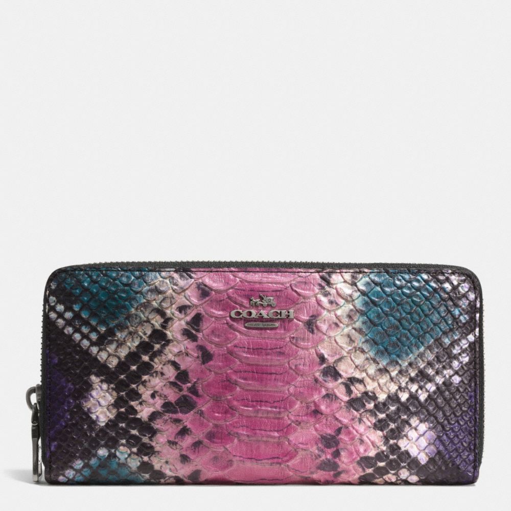 ACCORDION ZIP WALLET IN PYTHON EMBOSSED LEATHER - COACH f52370 - QBMTI