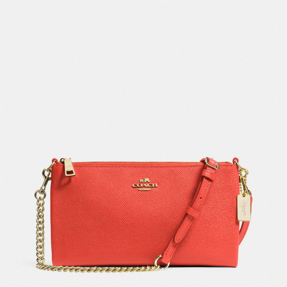 COACH KYLIE CROSSBODY IN EMBOSSED TEXTURED LEATHER - LIGHT GOLD/WATERMELON - F52385