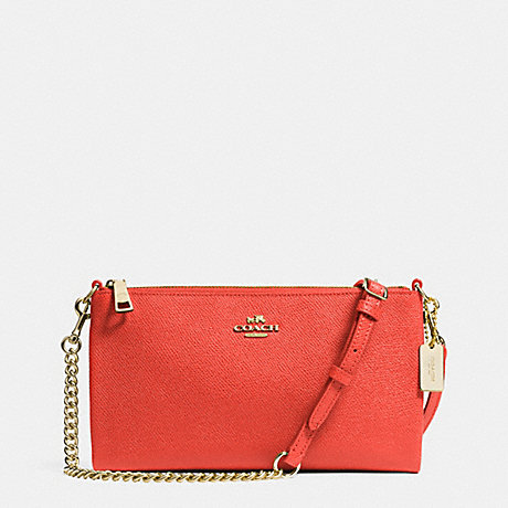 COACH KYLIE CROSSBODY IN EMBOSSED TEXTURED LEATHER - LIGHT GOLD/WATERMELON - f52385