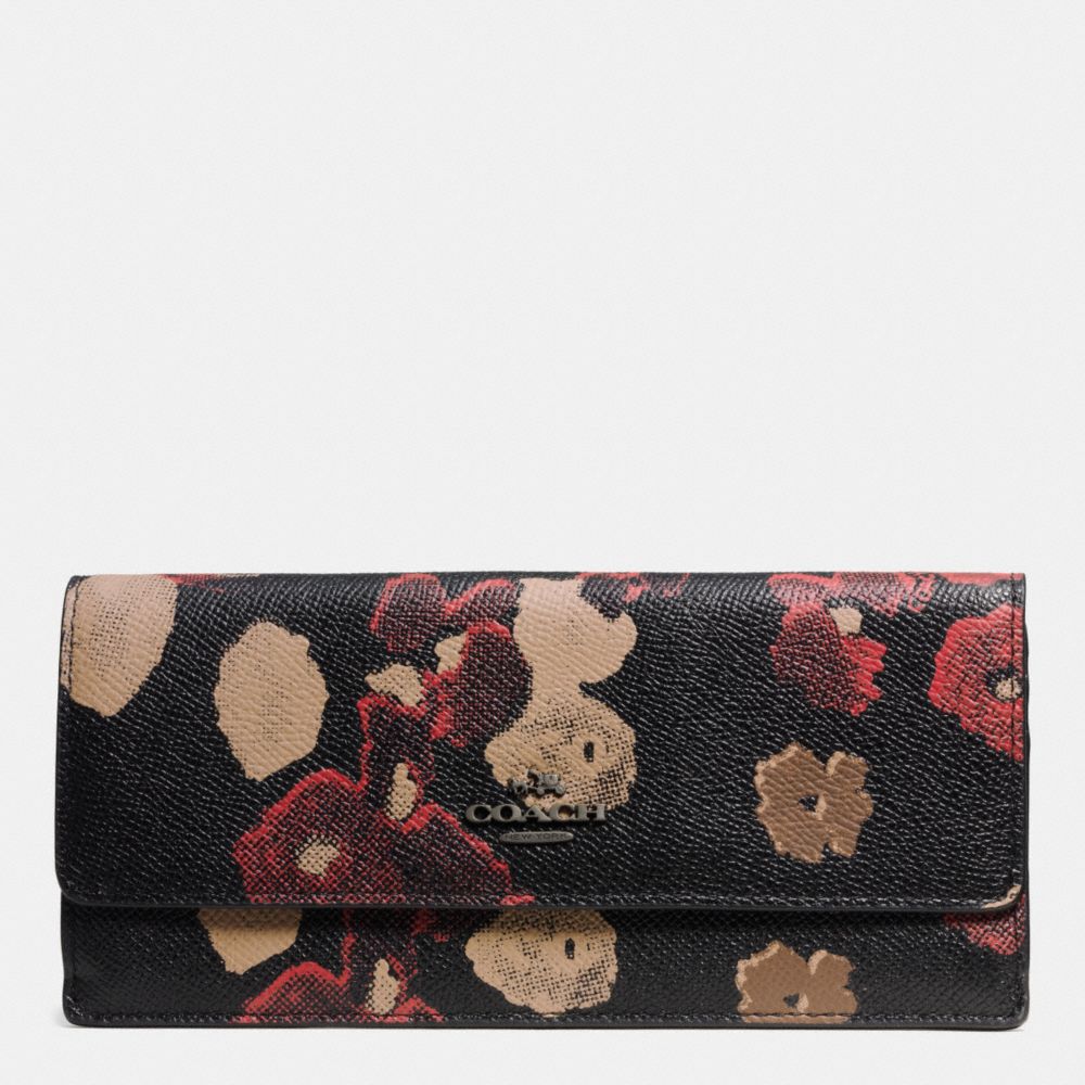 coach wallet bn soft floral multi leather wallets wristlets