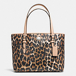 COACH PEYTON OCELOT PRINT TOP HANDLE TOTE - SILVER/NATURAL MULTI - F52533