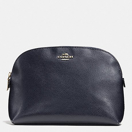 COACH COSMETIC CASE IN LEATHER -  LIGHT GOLD/MIDNIGHT - f52697