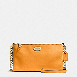 QUINN CROSSBODY IN PEBBLE LEATHER - COACH f52709 - IMITATION GOLD/ORANGE PEEL